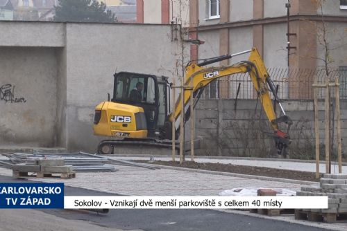 Foto: Sokolov: Vznikají dvě menší parkoviště s celkem 40 místy (TV Západ)