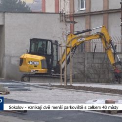 Sokolov: Vznikají dvě menší parkoviště s celkem 40 místy (TV Západ)