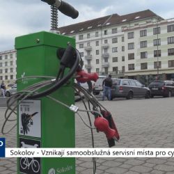 Sokolov: Vznikají samoobslužná servisní místa pro cyklisty (TV Západ)