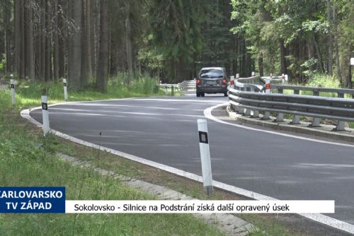 Foto: Sokolovsko: Silnice na Podstrání získá další opravený úsek (TV Západ)