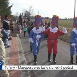 Tuřany: Masopust provázelo slunečné počasí (TV Západ)
