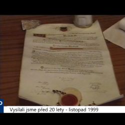 1999 – Cheb: Při demolici Rudolfina byla nalezena zakládací listina (TV Západ)