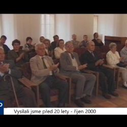 2000 – Cheb: Starosta ocenil bývalé politické vězně (TV Západ)