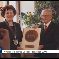 2000 – Marktredwitz: Starostka města převzala čestnou plaketu (TV Západ)