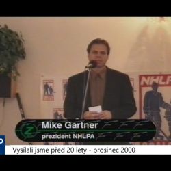 2000 – Sokolov: Mike Gartner předal mladým hokejistům novou výstroj (TV Západ)