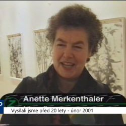 2001 – Cheb: V Galerii G4 vystavuje Anette Merkenthaler (TV Západ)