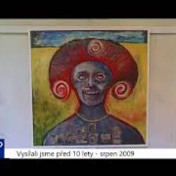 2009 - Cheb: Výstava Jana Wolfa v Křížové chodbě (3805) (TV Západ)
