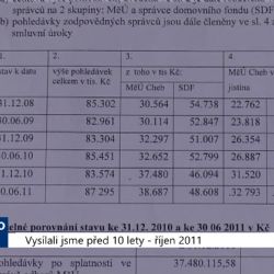 2011 – Cheb: Město chce zakročit proti dlužníkům razantněji (4486) (TV Západ)