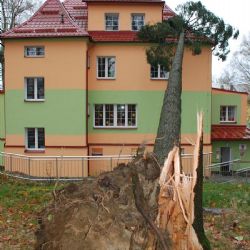 Aš: Smrk spadl na střechu mateřské školy