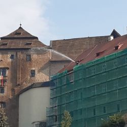 Bečov: Na hradě proběhlo taktické cvičení hasičů