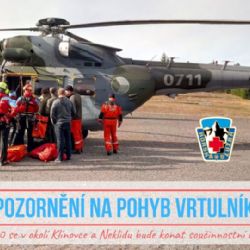 Boží Dar: Upozornění na pohyb vrtulníku