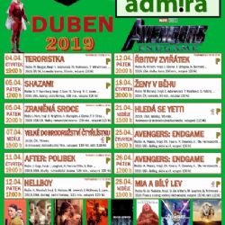 Březová: Dubnový program kina Admira