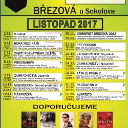 Březová: Listopadový program kina Admira 