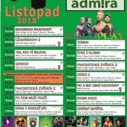 Březová: Listopadový program kina Admira