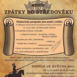 Březová: Poslední květnovou neděli se koná Den dětí s podtitulem Zpátky do středověku 