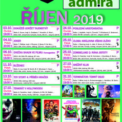 Březová: Říjnový program kina Admira