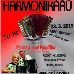 Březová: V sobotu se ve městě bude konat tradiční setkání harmonikářů