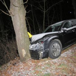 Čankov: Při předjíždění nezvládl řízení. Nabourané vozidlo skončilo ve stromě