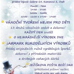 Cheb: Během Vánočích trhů bude opět fungovat Ježíškova dílna