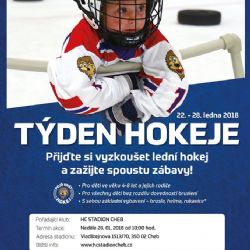 Cheb: Blíží se Týden hokeje. Nyní máte jedinečnou příležitost, vyzkoušet si tento sport
