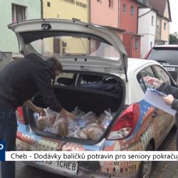 Cheb: Dodávky balíčků potravin pro seniory pokračují (TV Západ)