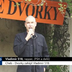 Cheb: Dvorky zahájil Vladimír 518 (TV Západ)