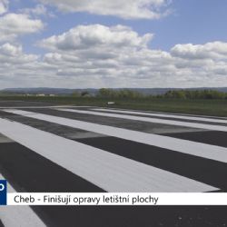 Cheb: Finišují opravy letištní plochy (TV Západ)