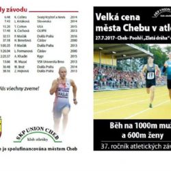 Cheb: Již příští týden proběhne ve městě Velká cena v atletice