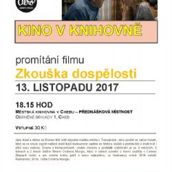 Cheb: Knihovna zve na film Zkouška dospělosti