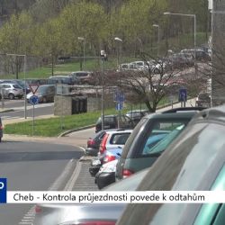 Cheb: Kontrola průjezdnosti povede k odtahům (TV Západ)