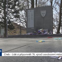Cheb: Lidé si připomněli 76. výročí osvobození města (TV Západ)