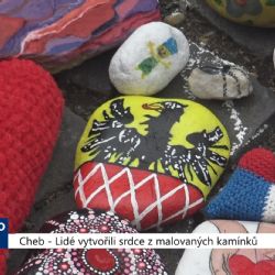 Cheb: Lidé vytvořili Srdce z malovaných kamínků (TV Západ)