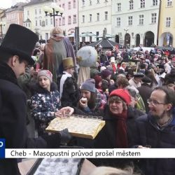 Cheb: Masopustní průvod prošel městem (TV Západ)