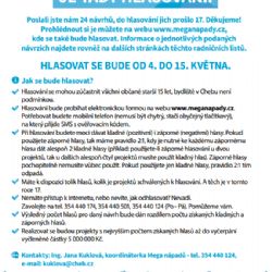 Cheb: Meganápady - zítra začíná hlasování 