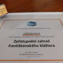 Cheb: Město bodovalo v soutěži Stavby Karlovarského kraje