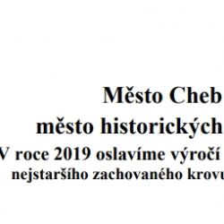 Cheb: Město oslaví 700 let od vzniku nejstaršího zachovaného krovu v ČR