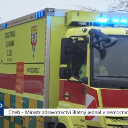 Cheb: Ministr zdravotnictví Blatný jednal v nemocnici (TV Západ)
