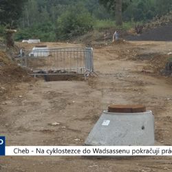 Cheb: Na cyklostezce do Waldsassenu pokračují práce (TV Západ)