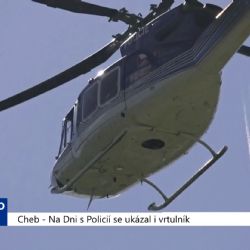Cheb: Na Dni s Policií ČR se ukázal i vrtulník (TV Západ)