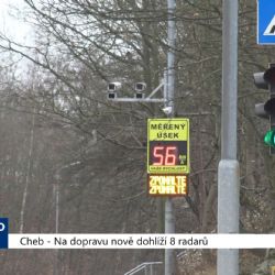 Cheb: Na dopravu nově dohlíží 8 radarů (TV Západ)