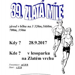 Cheb: Na Zlatém vrchu se poběží Zlatá míle