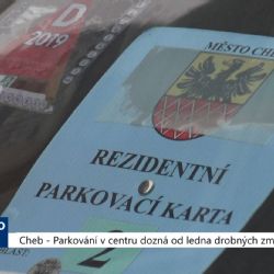 Cheb: Parkování v centru dozná od ledna drobných změn (TV Západ)