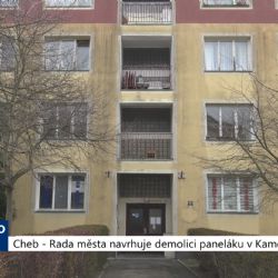 Cheb: Rada města navrhuje demolici paneláku v Kamenné 40 (TV Západ)