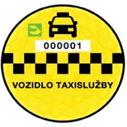 Cheb: Řádně registrované vozidlo taxislužby musí mít evidenční nálepku