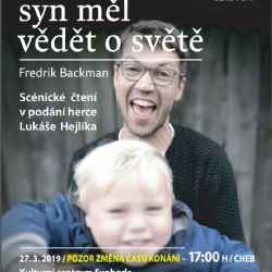 Cheb: Scénické čtení v podání herce Lukáše Hejlíka