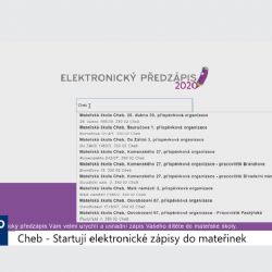 Cheb: Startují elektronické zápisy do mateřinek (TV Západ)