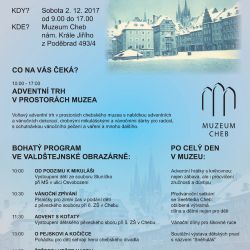 Cheb: Tradiční Advent v muzeu se blíží
