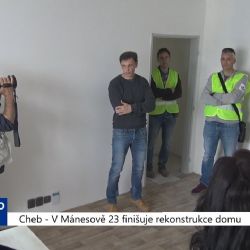 Cheb: V Mánesově 23 finišuje rekonstrukce domu (TV Západ)