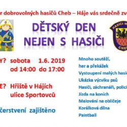 Cheb: V sobotu bude v Hájích Dětský den