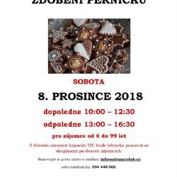 Cheb: V sobotu se budou v infocentru zdobit perníčky